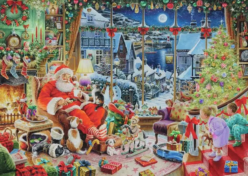 Santa Takes a Break 1000-piece Puzzle