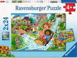 Amusement Park 2x24-piece Puzzles