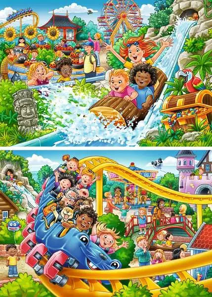 Amusement Park 2x24-piece Puzzles