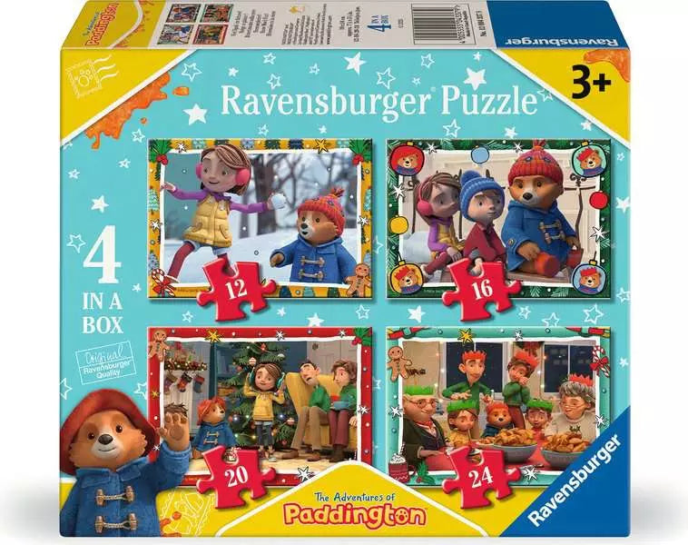 Paddington Bear Christmas 4-in-a-Box Puzzles