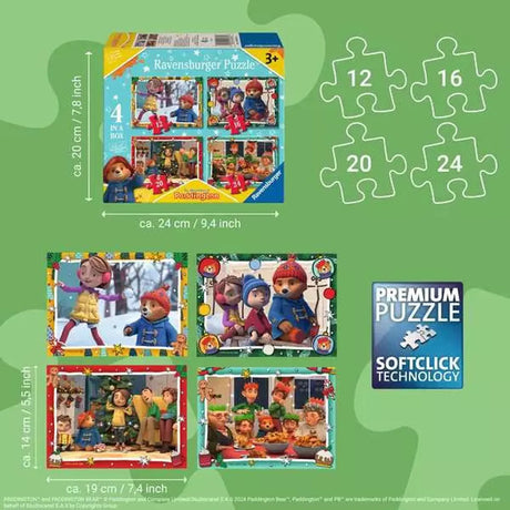 Paddington Bear Christmas 4-in-a-Box Puzzles