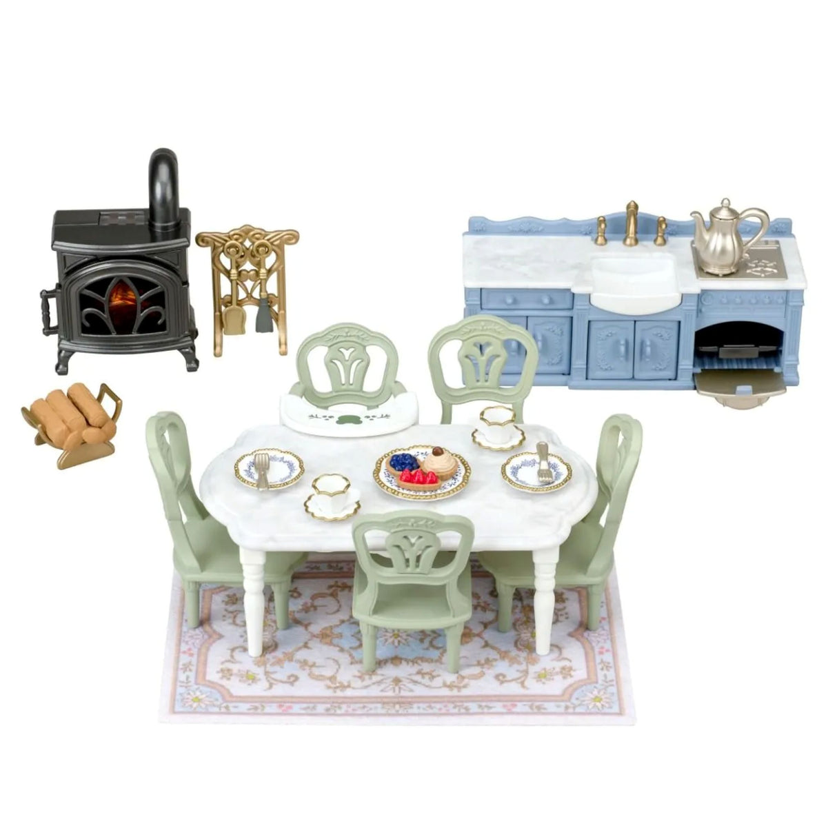 Sylvanian Families Red Roof Riverside Manor Elegant Dining Room