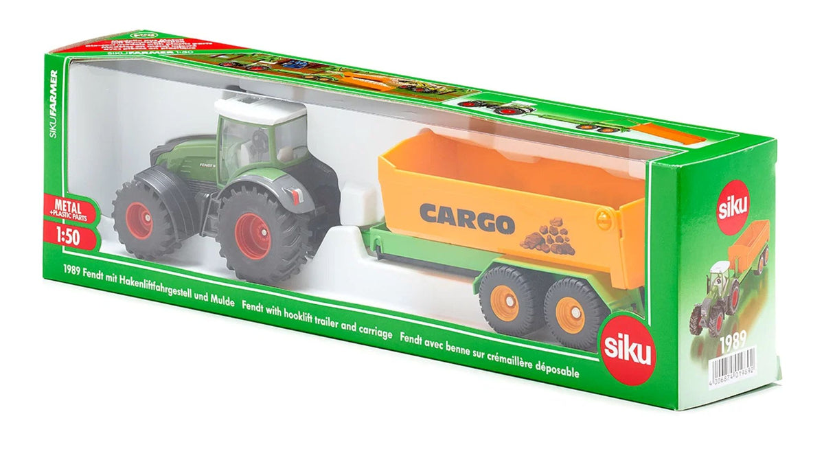Siku Fendt with hooklift trailer and carriage 1:50 Scale