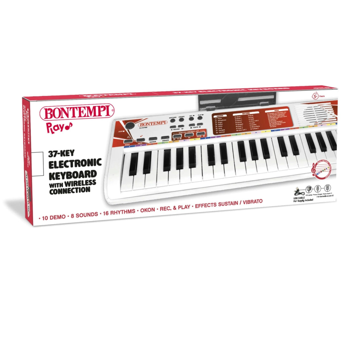 Bontempi 37-key electronic keyboard with wireless connection