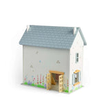 Bigjigs Bundle: Summer Cottage Wooden Doll's House with Furniture & Doll Family