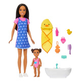 Barbie Skipper Babysitters Playset With Skipper Doll, Toddler Doll, Bathtub & 6 Accessories