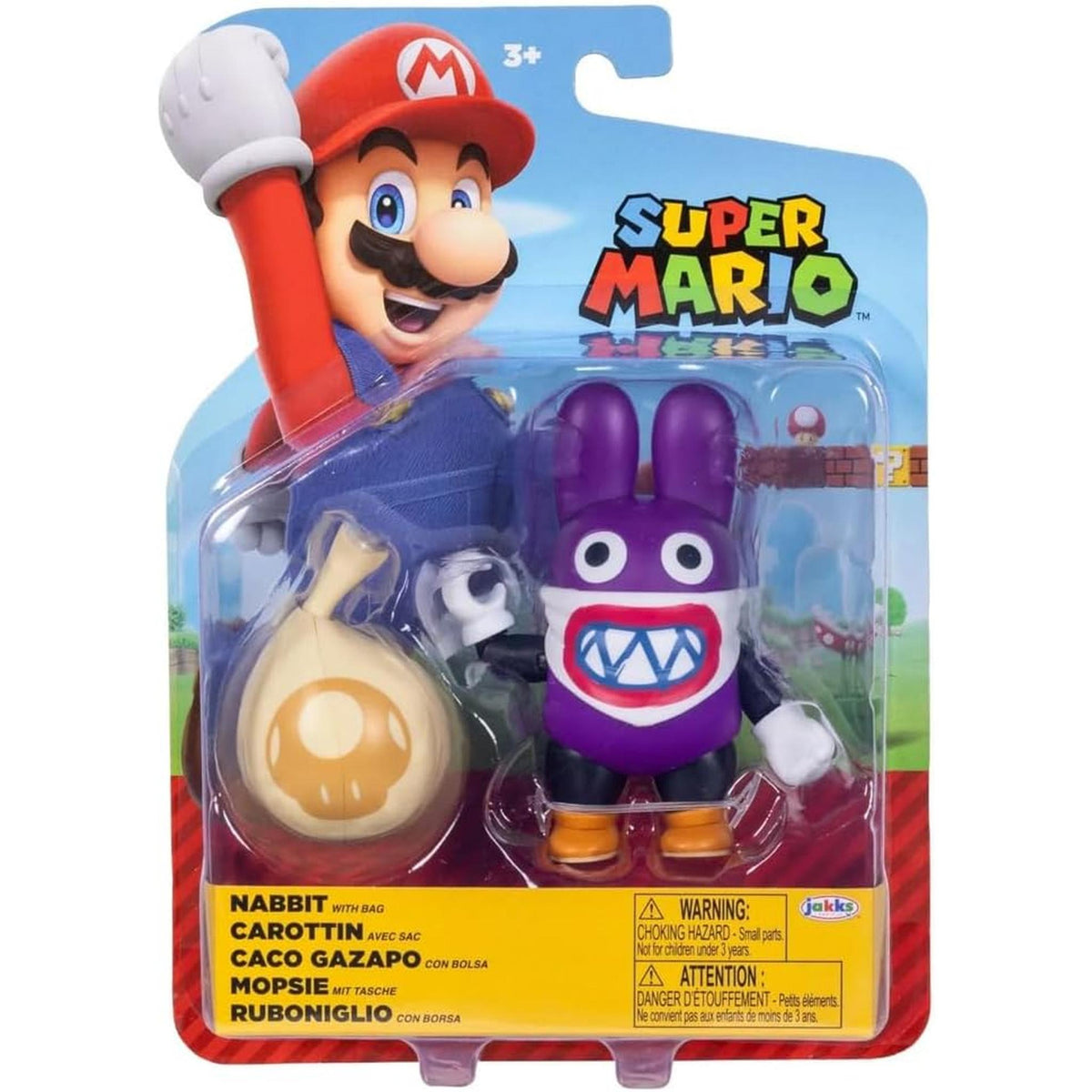 Super Mario 4-inch Figure: Nabbit with Bag