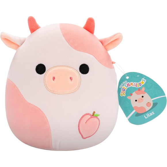 Squishmallows Lilaz the Peach Cow 7.5