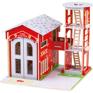 Bigjigs Wooden City Fire Station