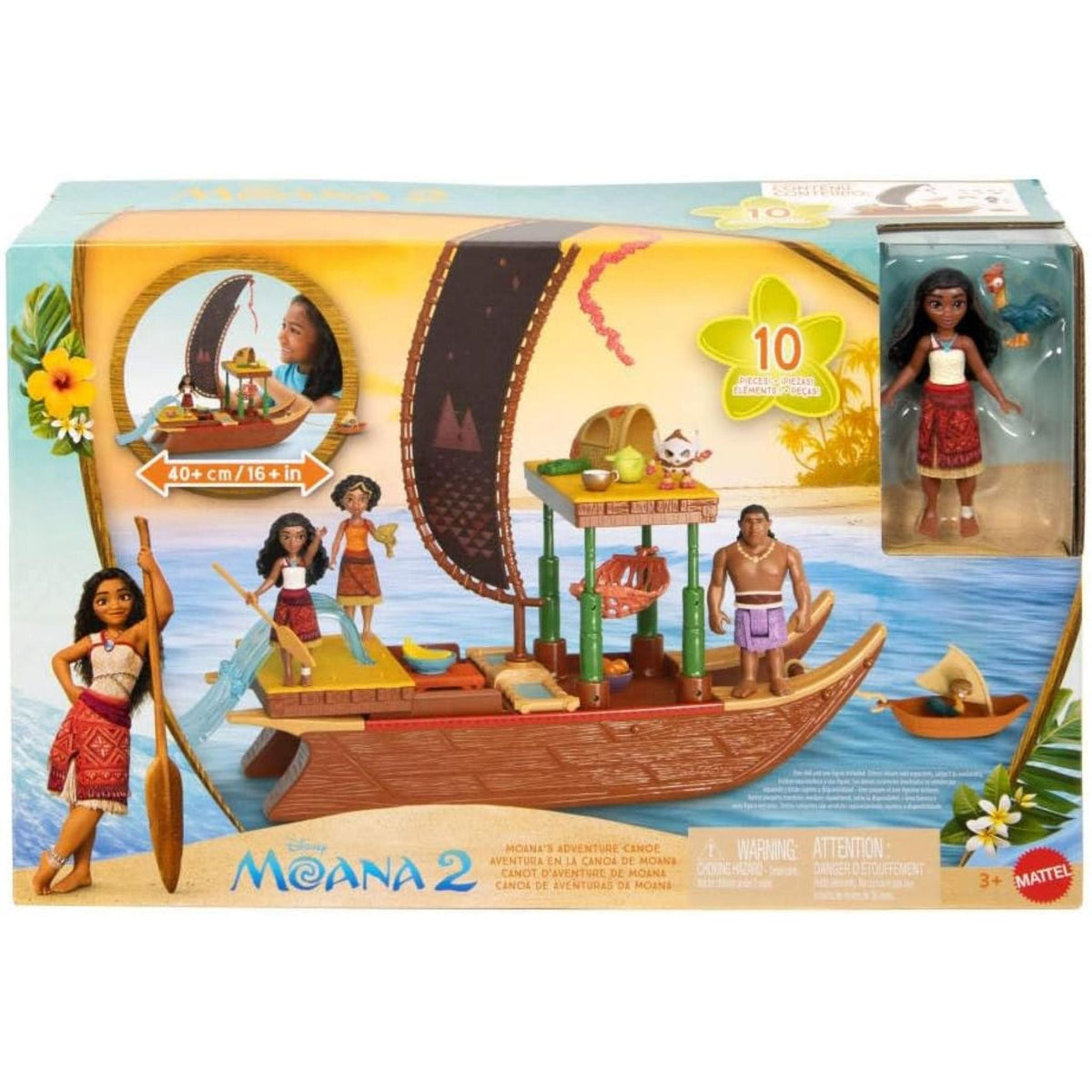 Disney Moana 2 Toys Moana’s Adventure Canoe Playset