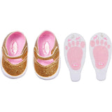 Baby Annabell Gold Glitter Doll Shoes with Insoles 43cm