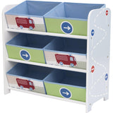 Kids Bedroom Storage Unit with 6 Bins