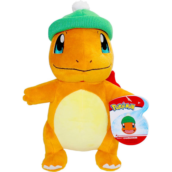 Pokemon 8-inch Christmas Plush - Charmander with Beanie Hat