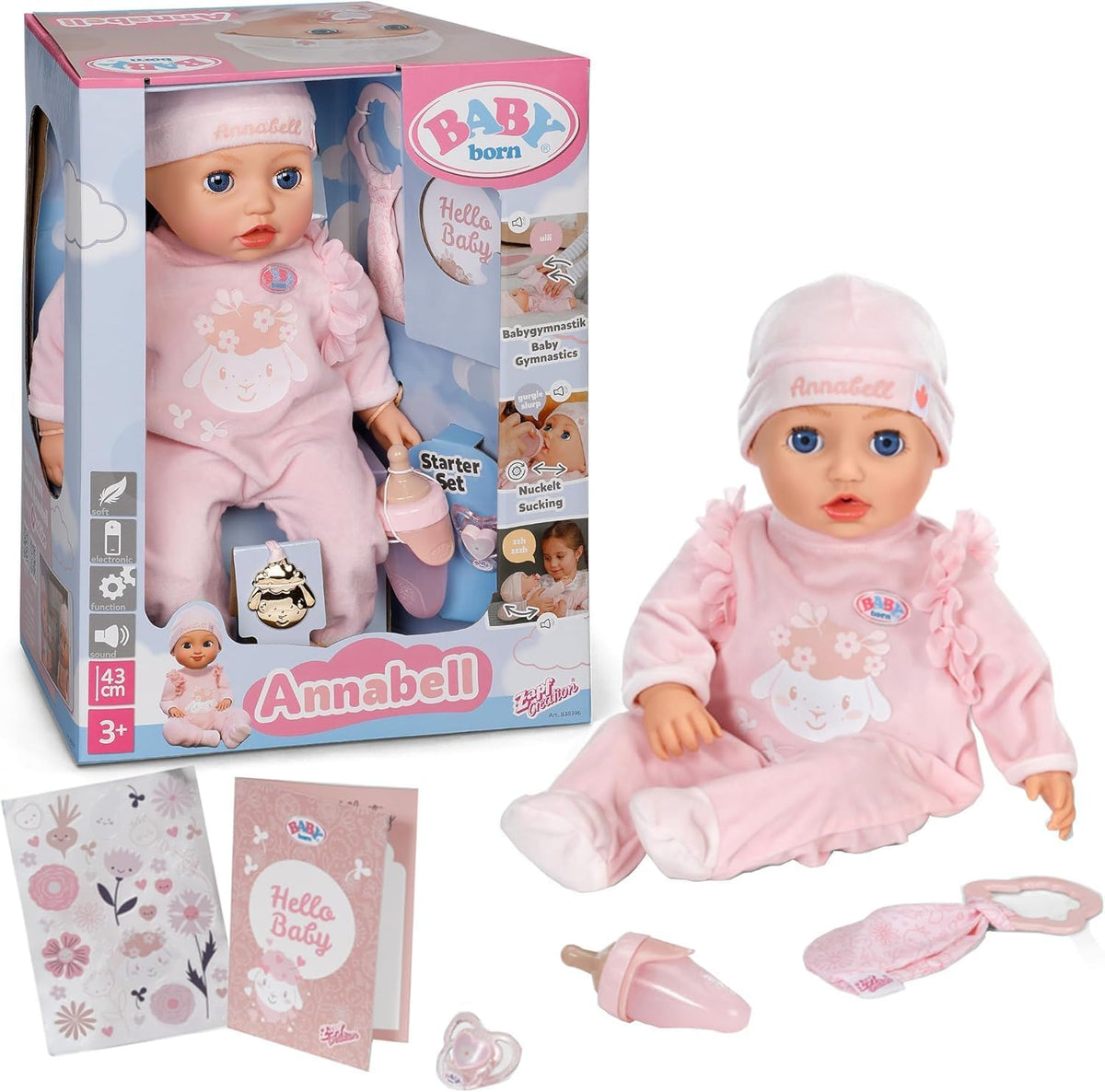 Baby Born Annabell Interactive Doll 43cm