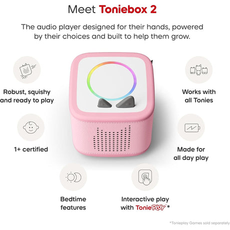 Toniebox 2 Starter Set with Creative Tonie - Cloud Pink