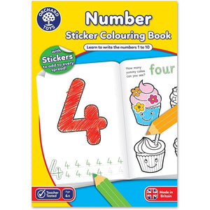 Orchard Toys Number Sticker Colouring Book