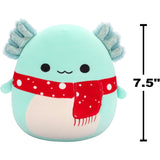 Christmas Squishmallows - Richie the Teal Axolotl with Scarf 7.5"