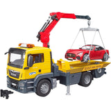 Bruder 3750 MAN TGS Tow Truck with Bruder Roadster Vehicle