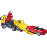 Bruder 3750 MAN TGS Tow Truck with Bruder Roadster Vehicle