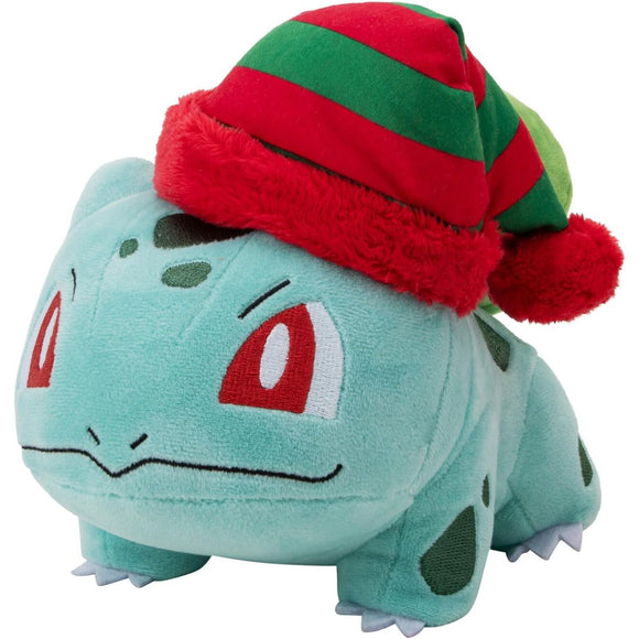 Pokemon 8-inch Christmas Plush - Bulbasaur with Striped Hat