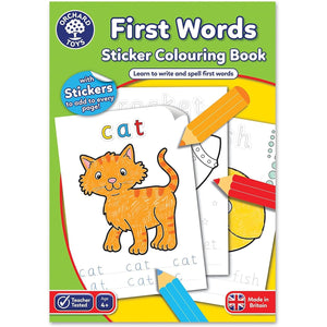 Orchard Toys First Words Sticker Colouring Book