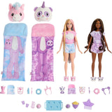 Barbie Cutie Reveal Cozy Cute Tees Slumber Party Gift Set with 2 Dolls