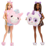 Barbie Cutie Reveal Cozy Cute Tees Slumber Party Gift Set with 2 Dolls