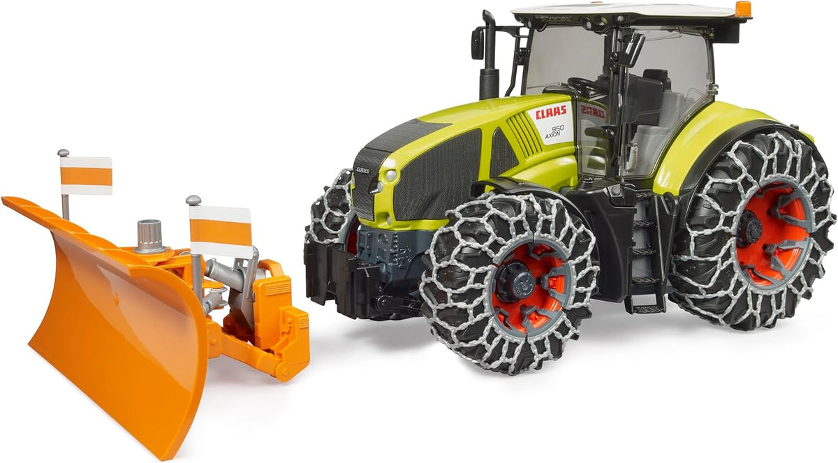 Bruder 3018 Claas Axion 950 with Snow Chains & Plow Blade