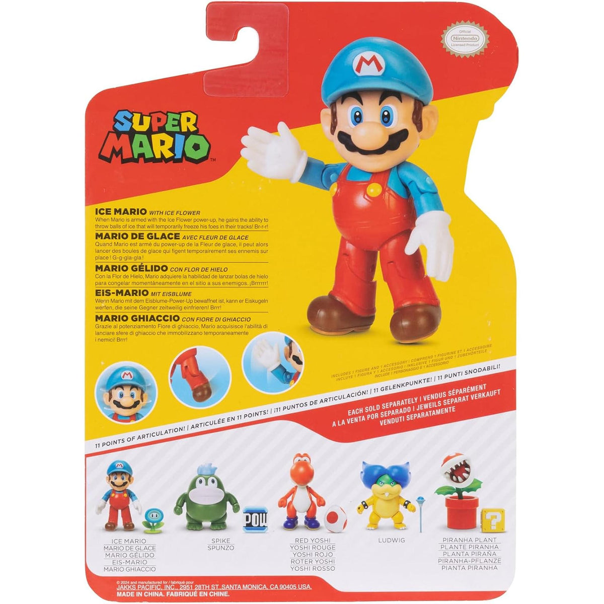 Super Mario 4-inch Figure: Ice Mario with Ice Flower