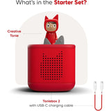 Toniebox 2 Starter Set with Creative Tonie - Red