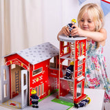 Bigjigs Wooden City Fire Station