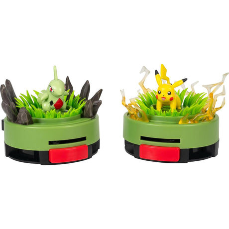 Pokemon Battle Disc Showdown with Pikachu and Larvitar