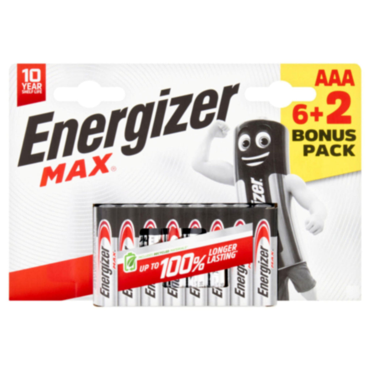 Energizer Max AAA Batteries 8 Pack