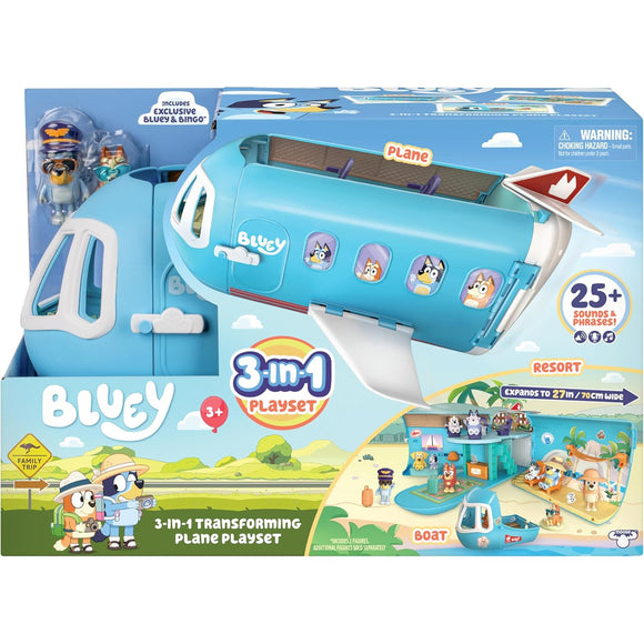 Bluey 3-in-1 Transforming Plane Playset