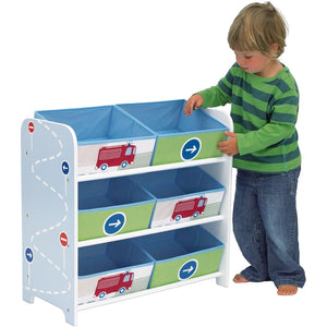 Kids Bedroom Storage Unit with 6 Bins