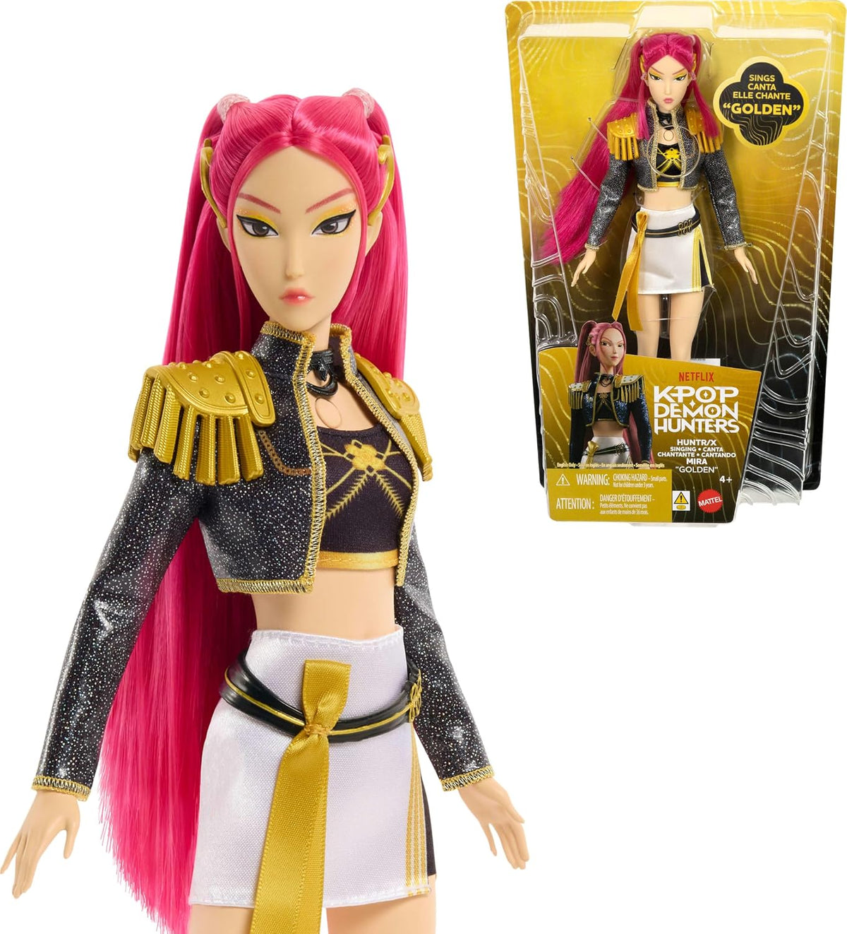 KPop Demon Hunters "Golden" Singing Doll Huntr/X Mira