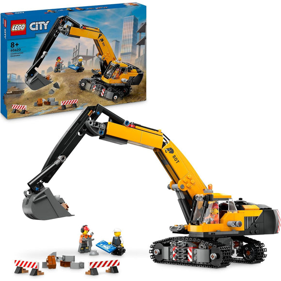 LEGO 60420 City Yellow Construction Excavator