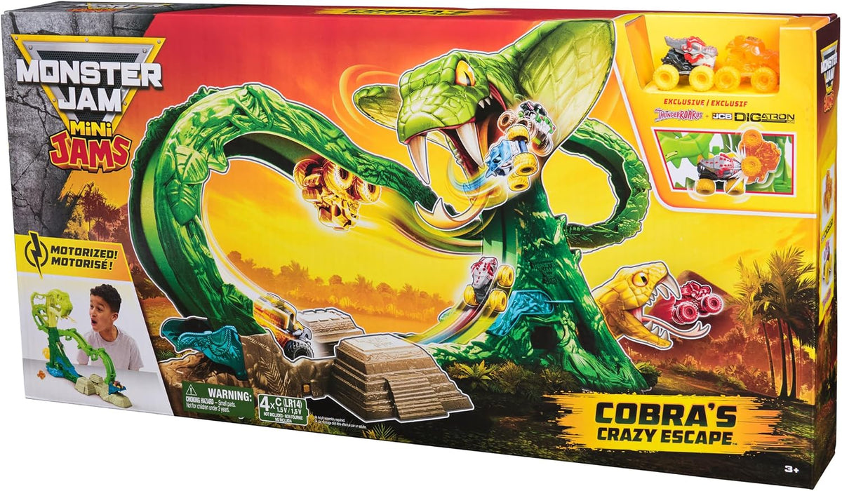 Monster Jam Mini Jams Cobra's Crazy Escape Motorised Playset