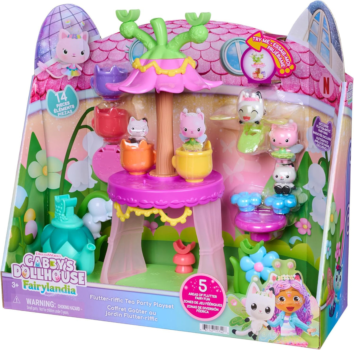 Gabby's Dollhouse: Fairylandia Flutter-rific Tea Party Playset