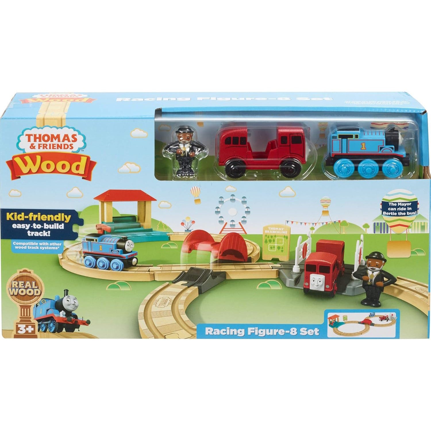 Thomas Friends Wooden Racing Figure 8 Train Set McGreevy s Toys Direct