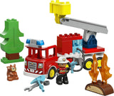 Lego 10473 Duplo Fire Truck with Hose and Firefighter