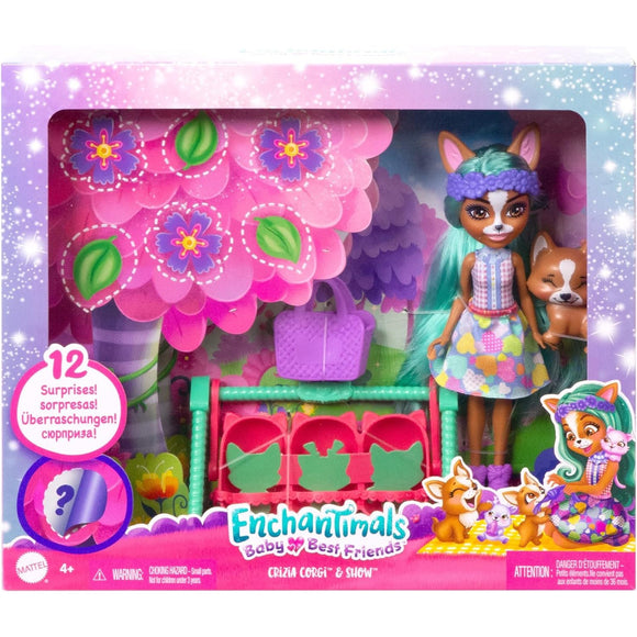 Enchantimals Baby & Best Friends Crizia Corgi & Show