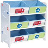 Kids Bedroom Storage Unit with 6 Bins