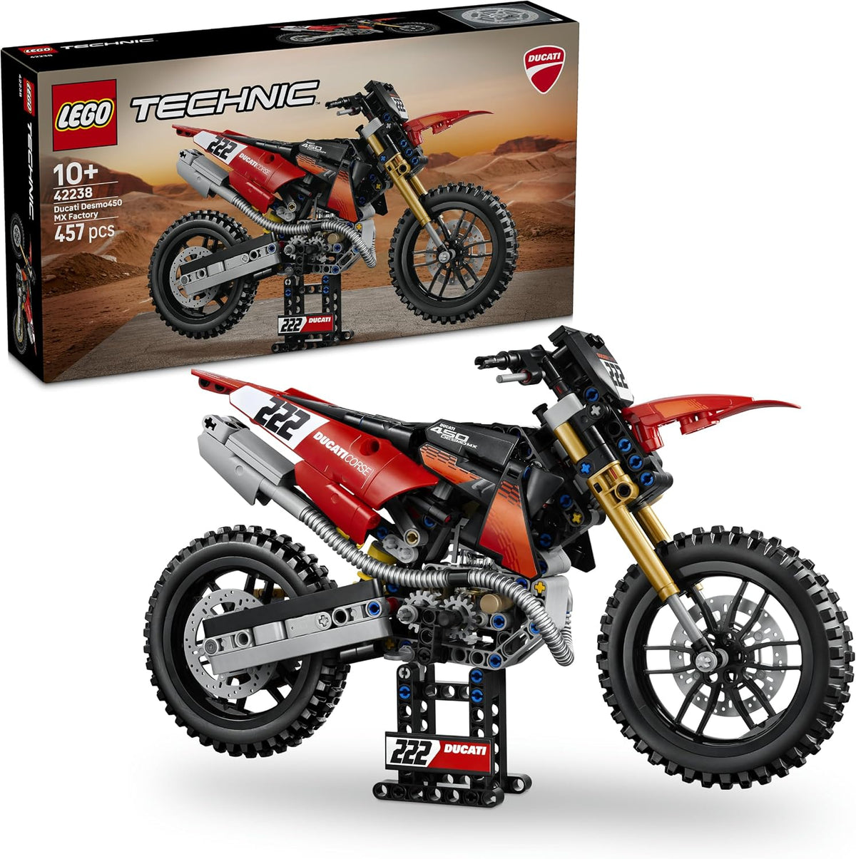 LEGO 42238 Technic Ducati Desmo450 MX Factory Motorcycle