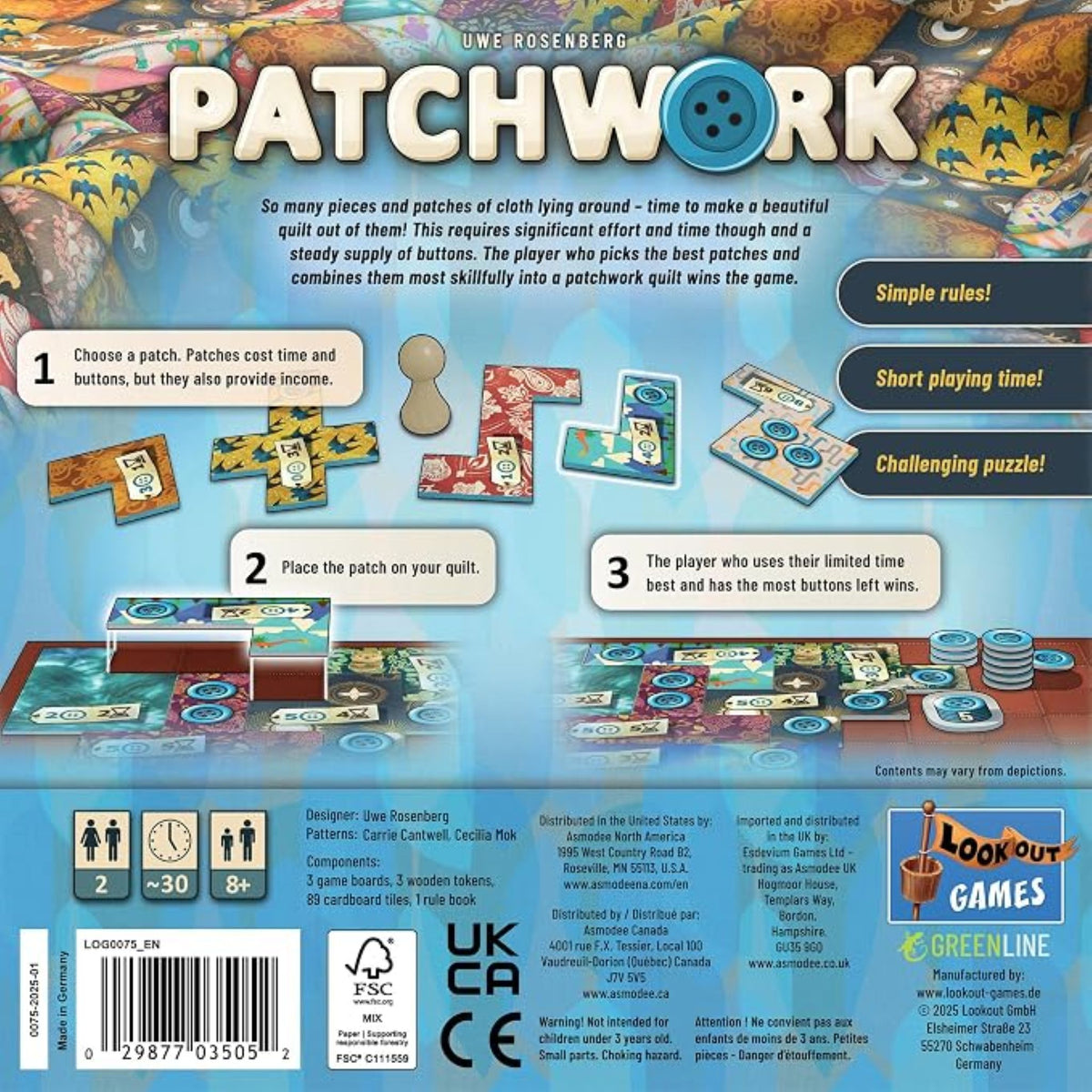 Patchwork Board Game (Revised Edition)
