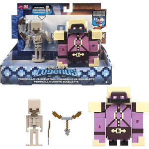 Minecraft Legends Pigmadillo vs. Skeleton 3-inch Figures