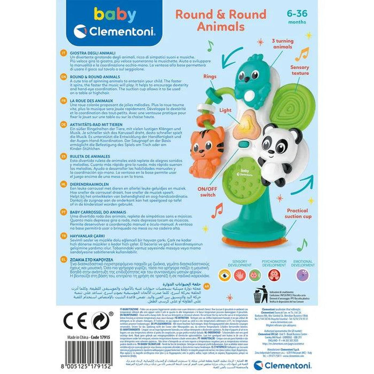 Baby Clementoni Round & Round Animals
