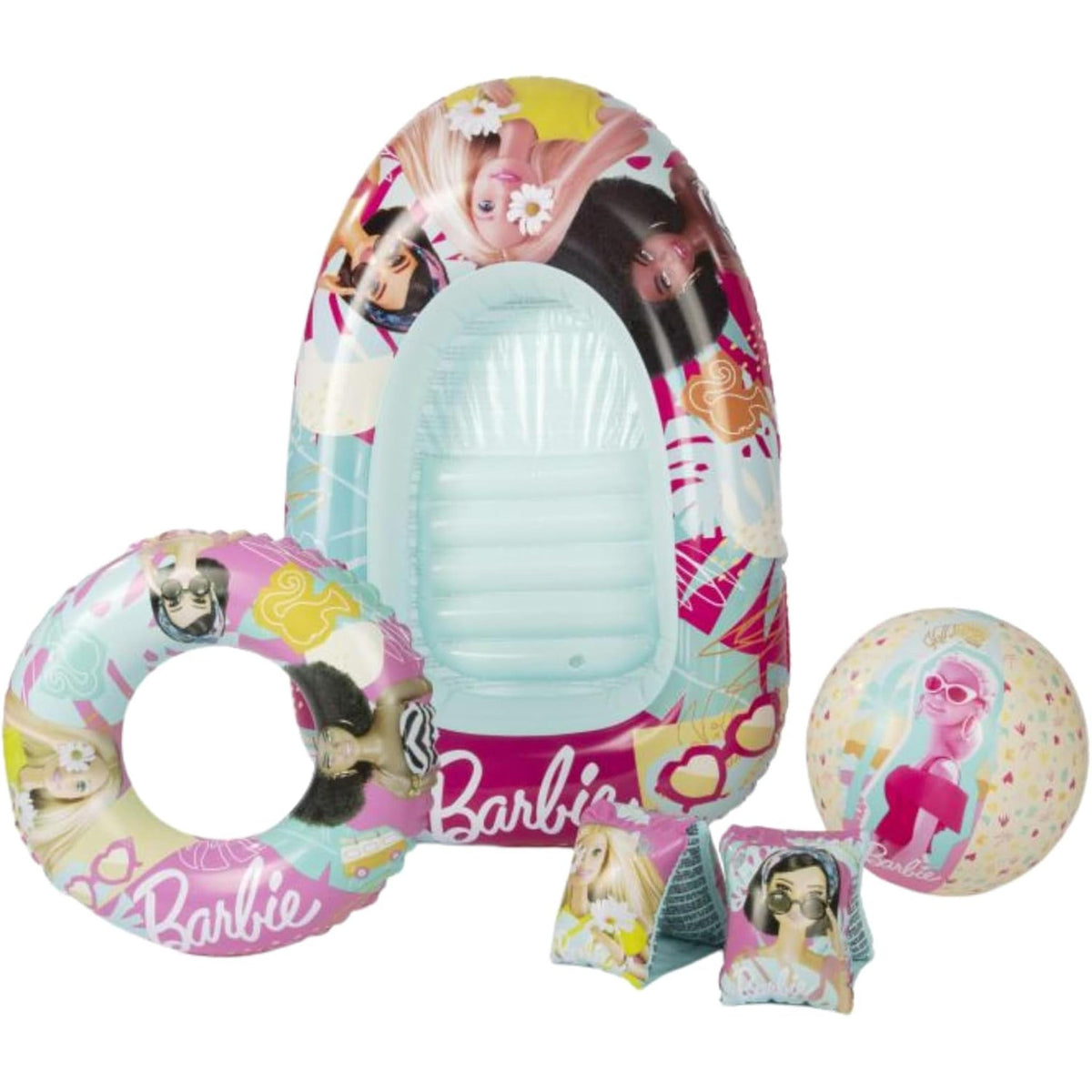 Barbie Kids Swim Set with Inflatable Boat