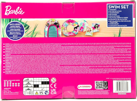 Barbie Kids Swim Set with Inflatable Boat
