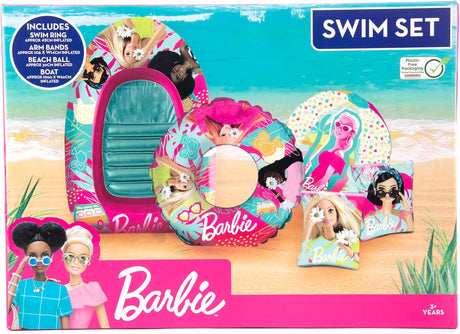 Barbie Kids Swim Set with Inflatable Boat